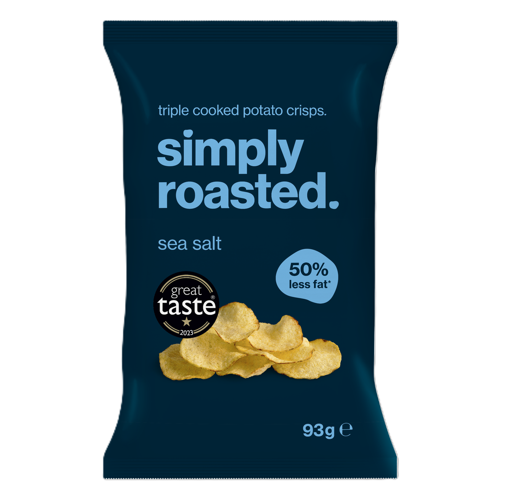 Simply Roasted Crisps - LARGE Sea Salt X 12 X 93g