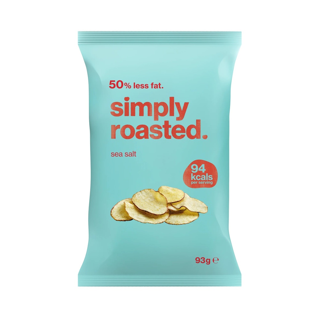 Simply Roasted Crisps - LARGE Sea Salt X 12 X 93g