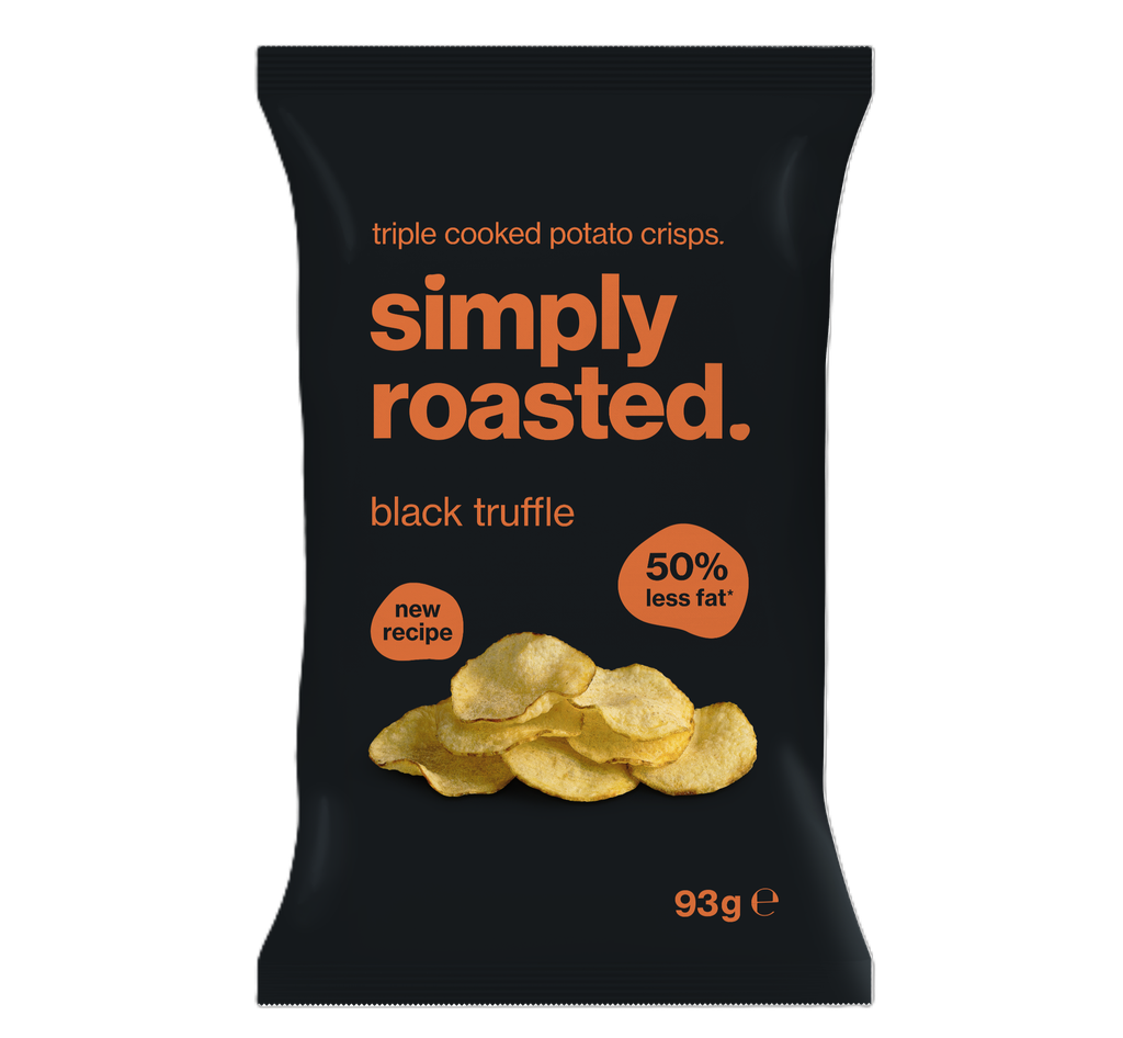 Simply Roasted Crisps - LARGE Black Truffle X 12 X 93g
