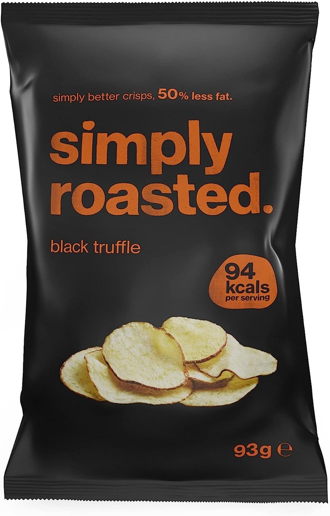 Simply Roasted Crisps - LARGE Black Truffle X 12 X 93g