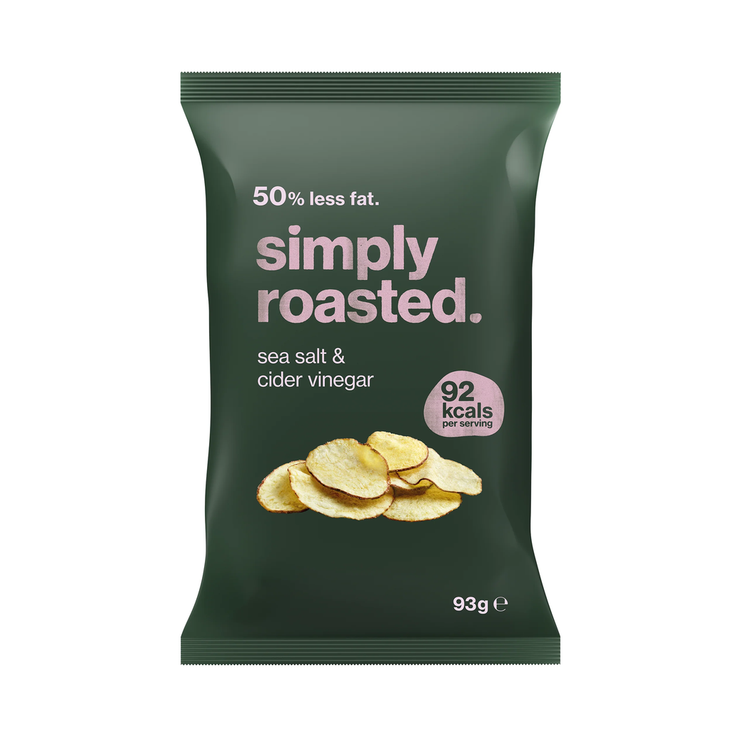 Simply Roasted Crisps - LARGE Sea Salt & Cider Vinegar X 12 X 93g