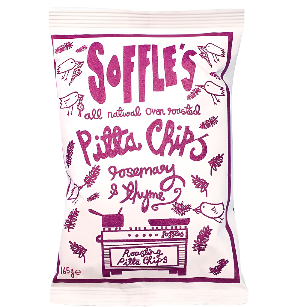 Soffles Pitta chips - Rosemary & Thyme X 9 X 165g