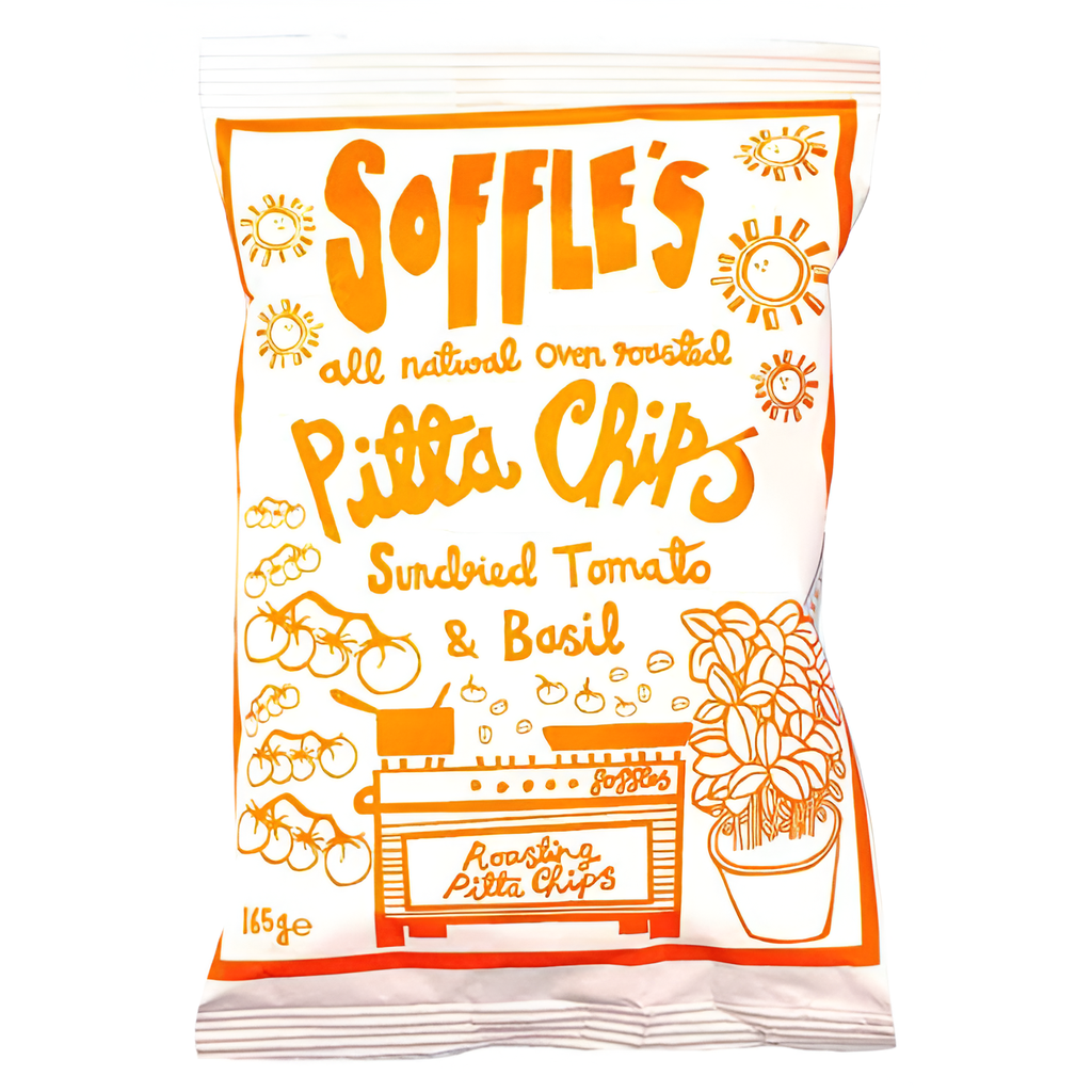 Soffles Pitta chips - Sundried Tomato & Basil X 9 X 165g