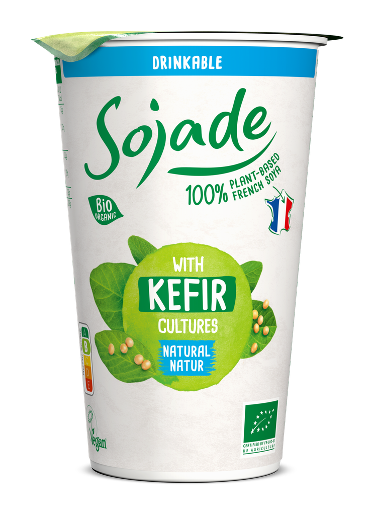 Sojade Organic Vegan Kefir Drinks - Unsweeetened Soya X 6 X 250ml