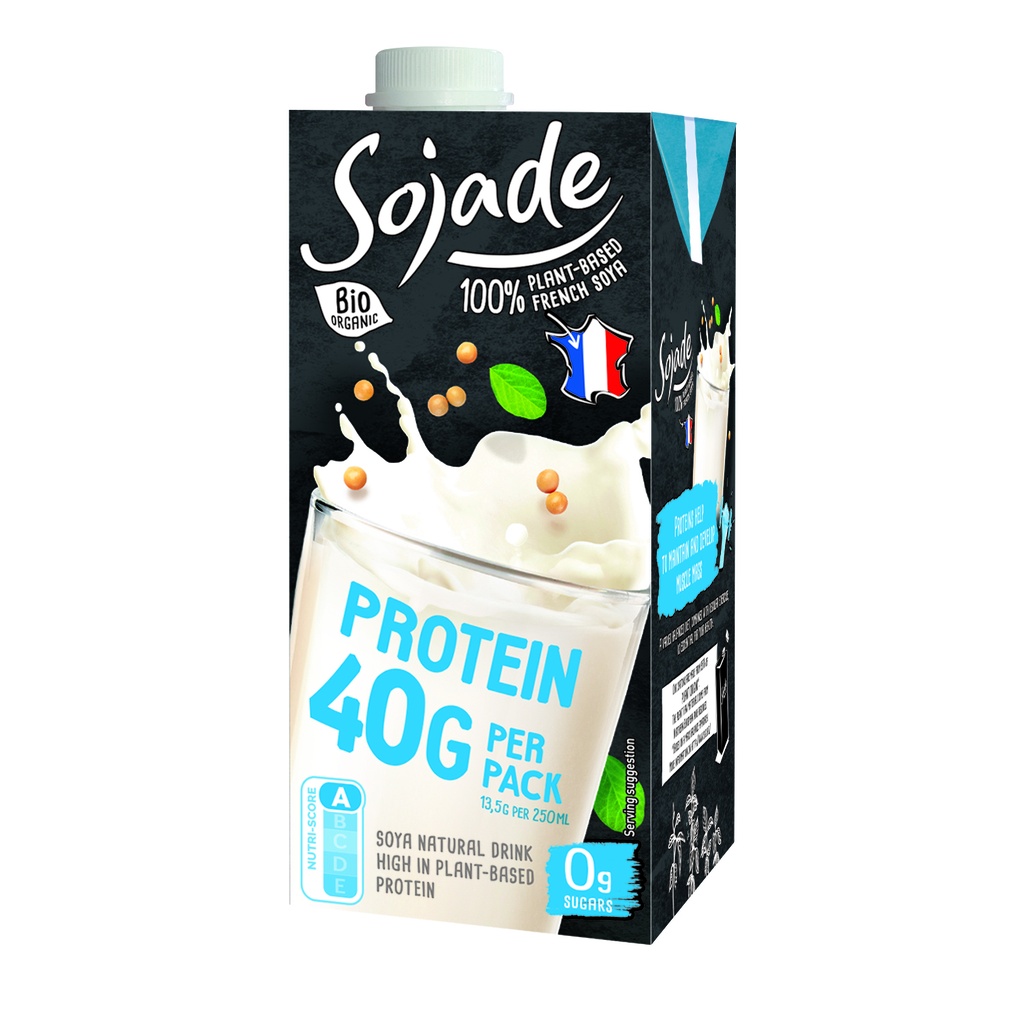 Sojade Organic Vegan Protein Drink - Soya X 8 X 75cl