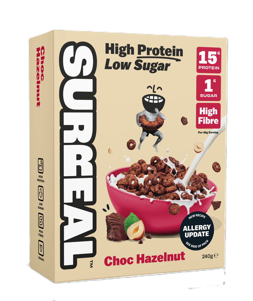 [15% OFF] Surreal High Protein Cereal - Chocolate Hazelnut Hoops X 6 X 240g