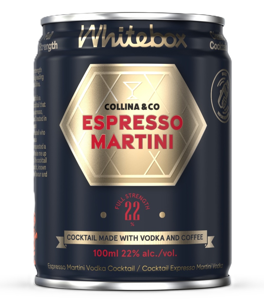 [15% OFF] Whitebox Cocktails - Collina Espresso Martini 20% ABV X 12 X 100ml