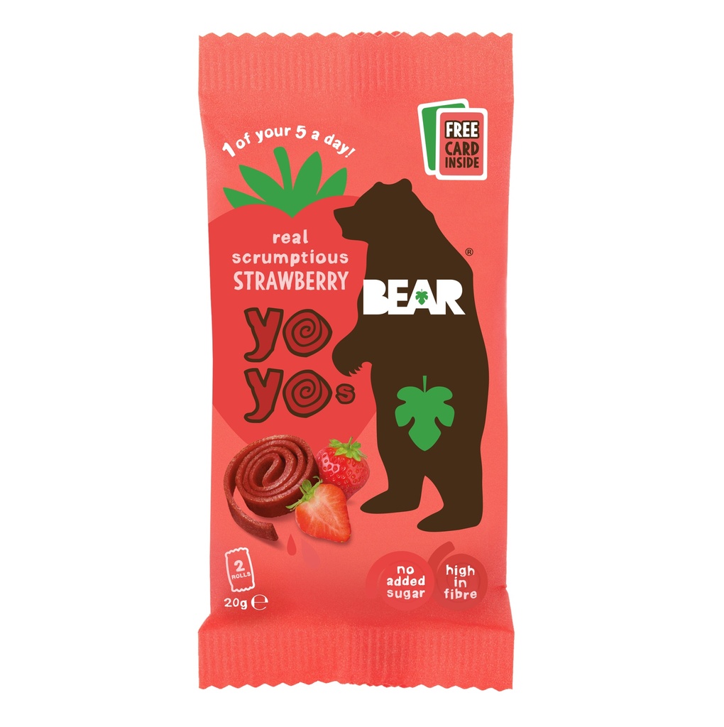 Bear Yoyo Fruit Rolls - Strawberry X 18 X 20g
