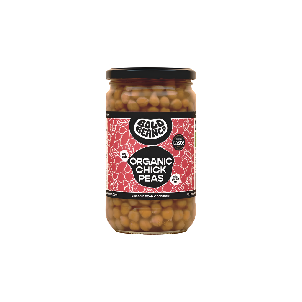 Bold Bean Co Organic Beans - SMALL Chickpeas X 6 X 570g