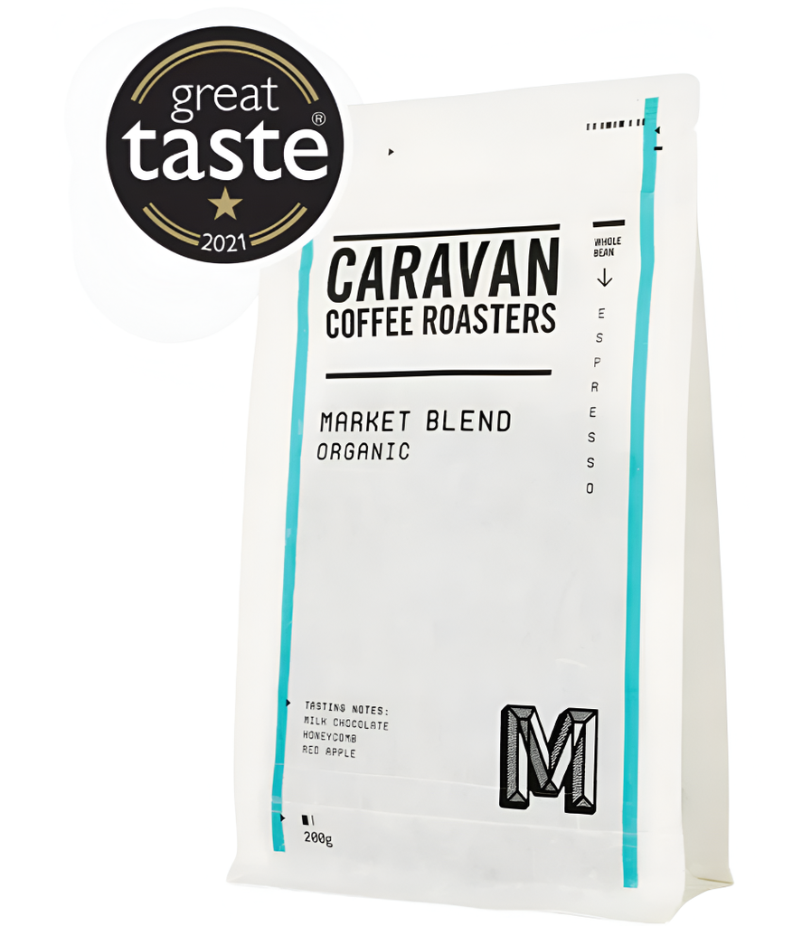 Caravan Coffee Roasters - WHOLEBEAN Organic Market Blend X 6 X 200g