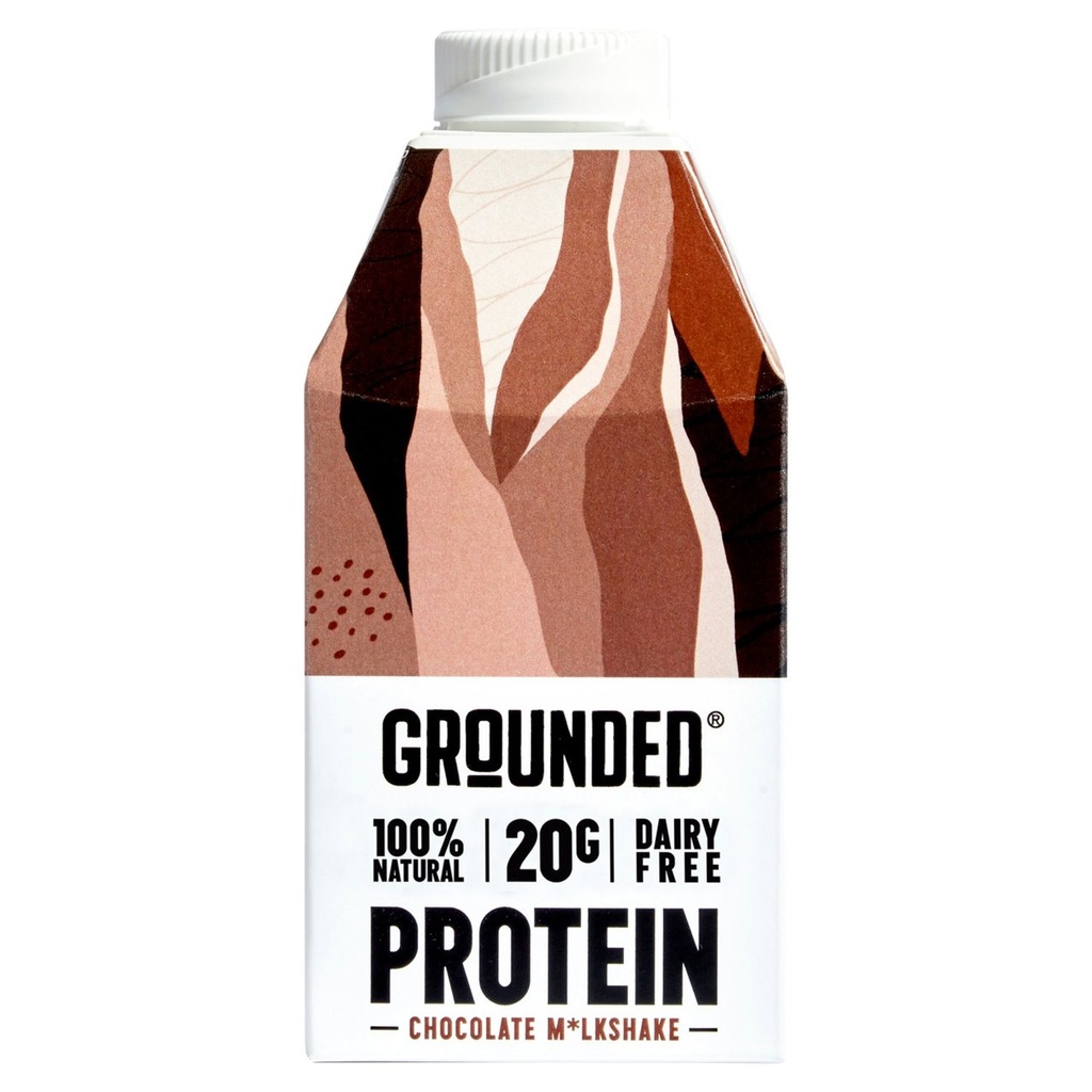 GROUNDED Plant-based Protein Shake - Milk Chocolate X 12 X 490ml