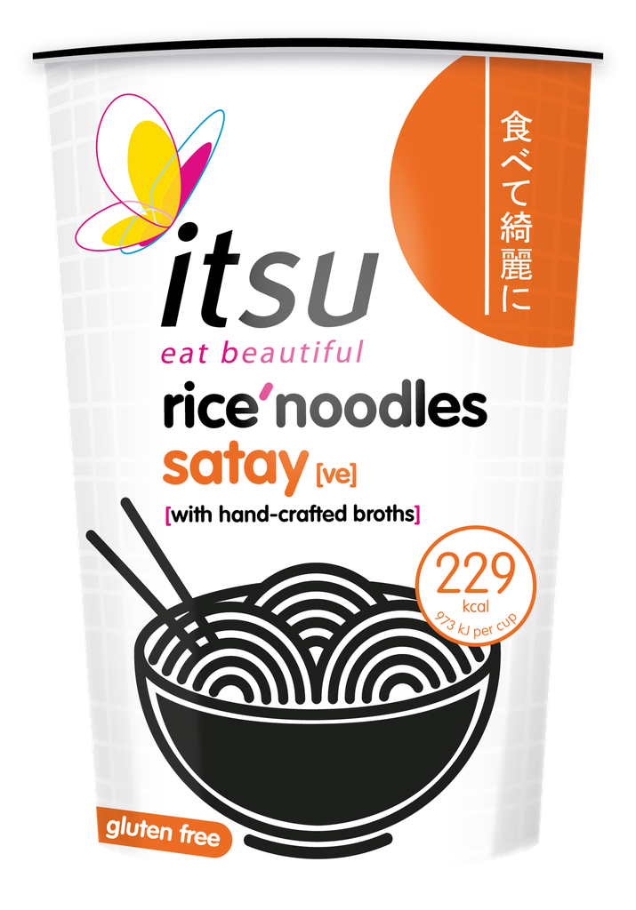 Itsu Noodles Cup - Satay n Spring onion X 6 X 64g