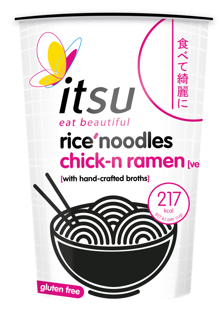 Itsu Noodles Cup - Chicken Ramen n Spring onion X 6 X 64g
