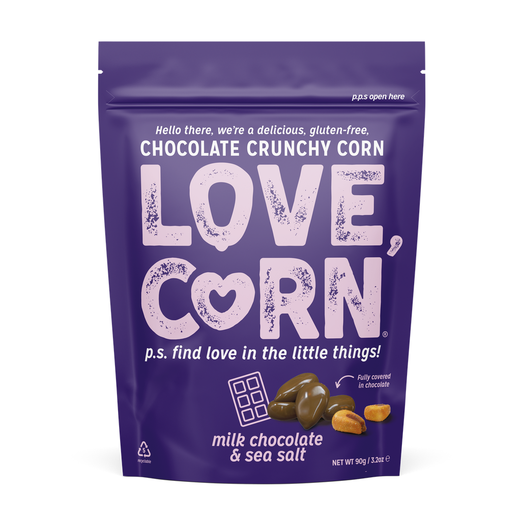 [20% OFF] Love Corn Snack - Sharing Milk Chocolate & Sea Salt X 6 X 90g
