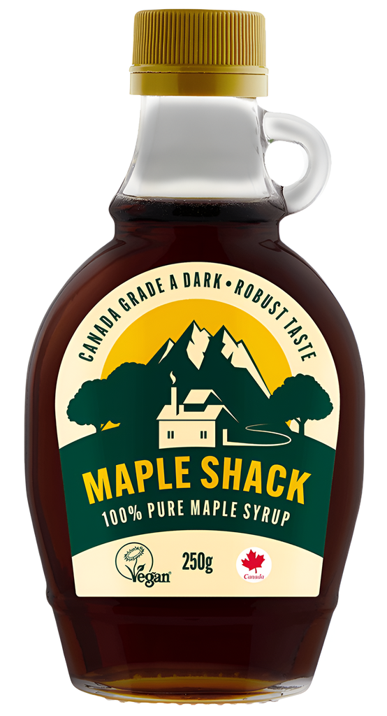 Maple Shack Pure Maple Syrup - Grade A Dark Robust Taste X 12 X 250g