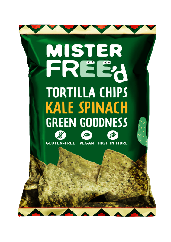 Mister Freed Tortilla Chips - Kale Spinach X 12 X 135g