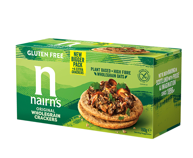 Nairns Gluten Free Crackers - Wholegrain Crackers N9672 X 8 X 160g