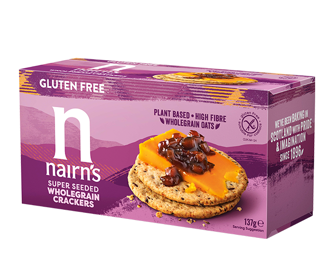 Nairns Gluten Free Crackers - Wholegrain Super Seeded Crackers N9635 X 8 X 137g