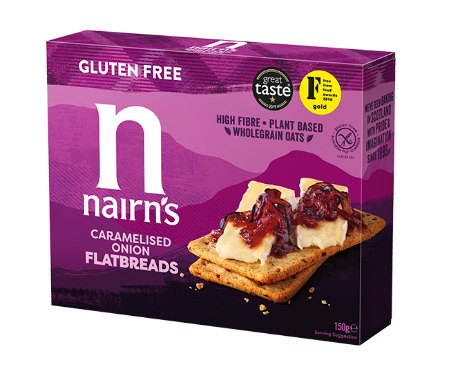 Nairns Gluten Free Flatbreads - Caramelised Onion X 6 X 150g