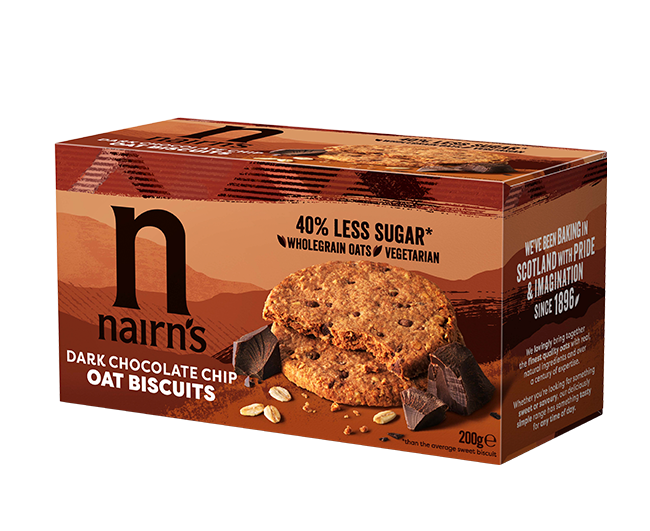 Nairns Oat Biscuits - Dark Chocolate Chip N9390 X 8 X 200g