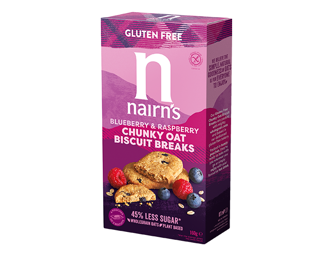 [20% OFF] Nairns Oat Biscuits - Blueberry & Raspberry Chunky X 160g X 6