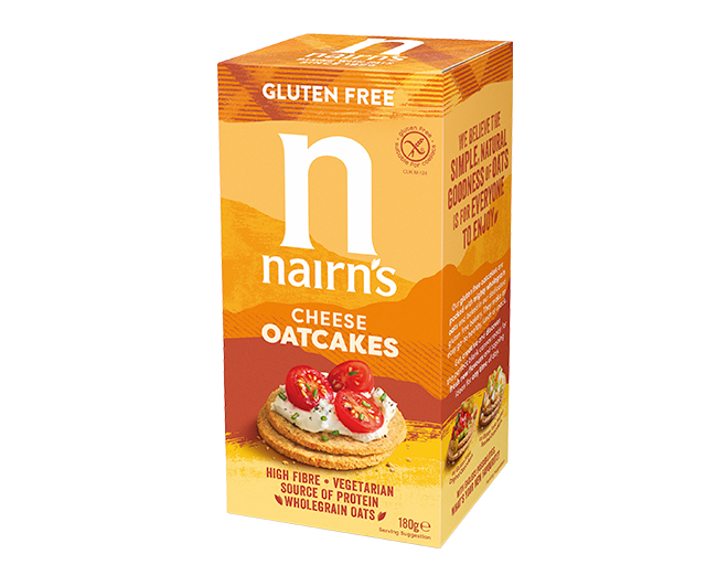 [20% OFF] Nairns Oatcakes - GLUTEN FREE Cheese Oatcakes X 8 X 180g