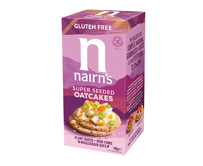 [20% OFF] Nairns Oatcakes - GLUTEN FREE Super Seeded Oatcakes X 8 X 180g