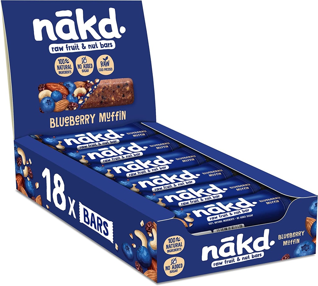 Nakd Nudies Bar - Blueberry Muffin X 18 X 35g