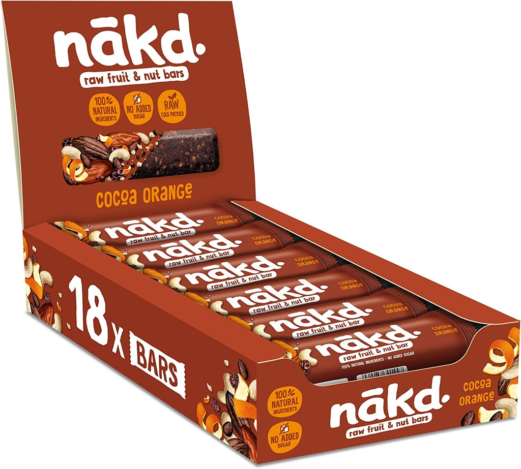 Nakd Nudies Bar - Cocoa Orange X 18 X 35g