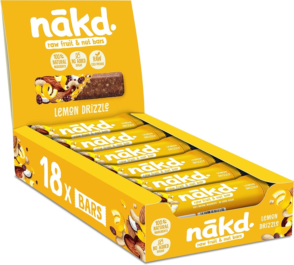 Nakd Nudies Bar - Lemon Drizzle X 18 X 35g