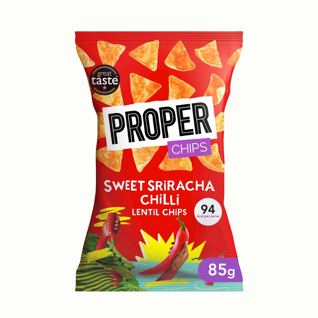 [33% OFF] Proper Chips - Sweet Sriracha Chilli Lenti X 8 X 85g