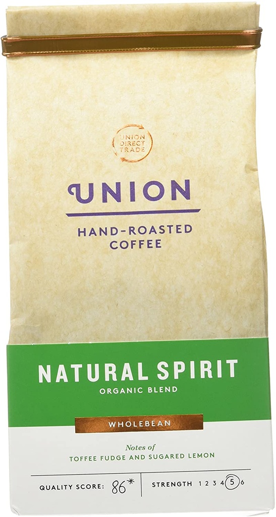 [20% OFF] Union Coffee - WHOLE BEAN Natural Spirit Organic X 6 X 200g