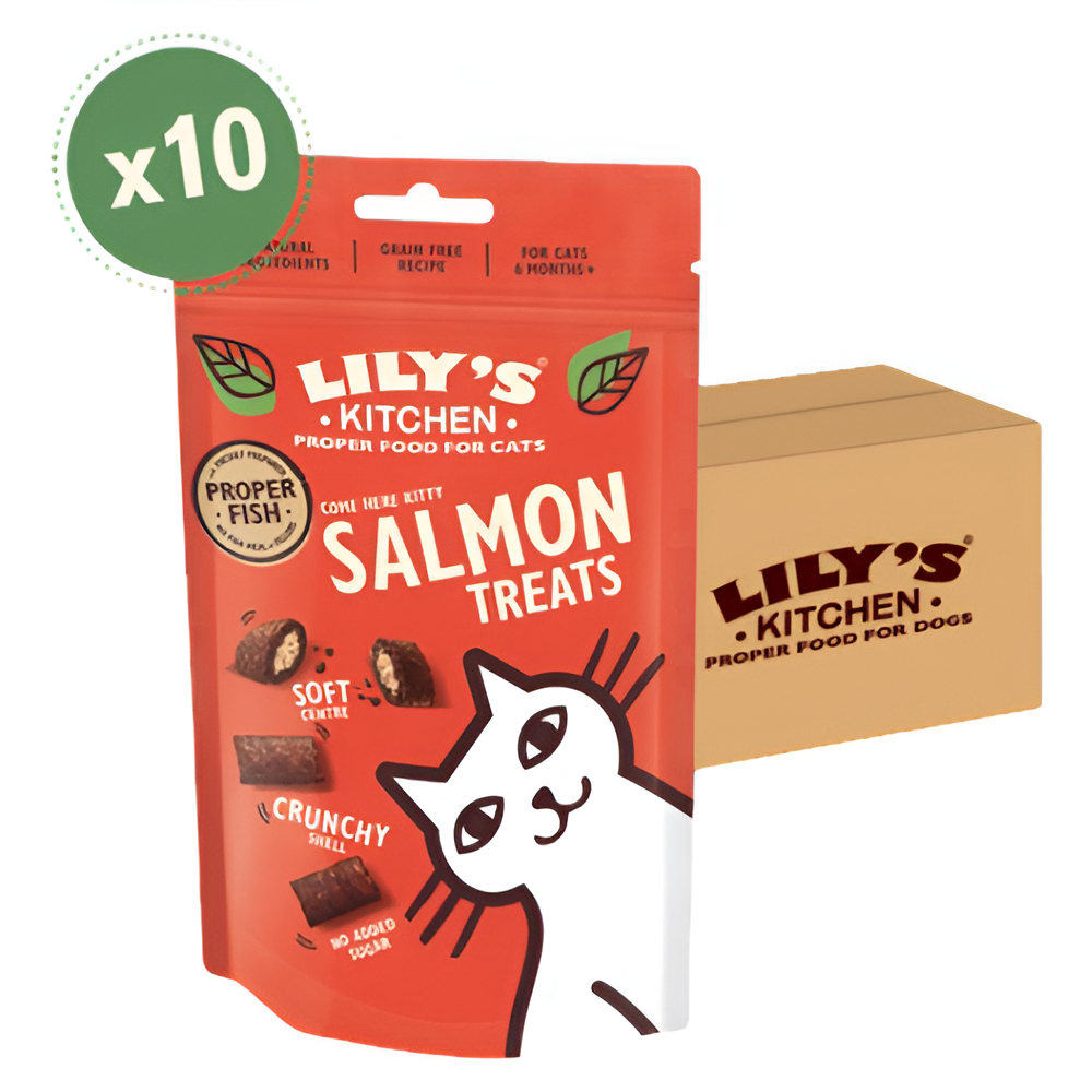 [25% OFF] Lilys Kitchen Pet Food - CAT TREAT Salmon CATPTS60-UK01A X 10 X 60g