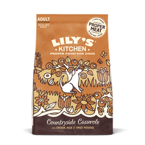 Lilys Kitchen Pet Food - DOG DRY Chicken & Duck Countryside Casserole ZDDC11 X 4 X 1KG