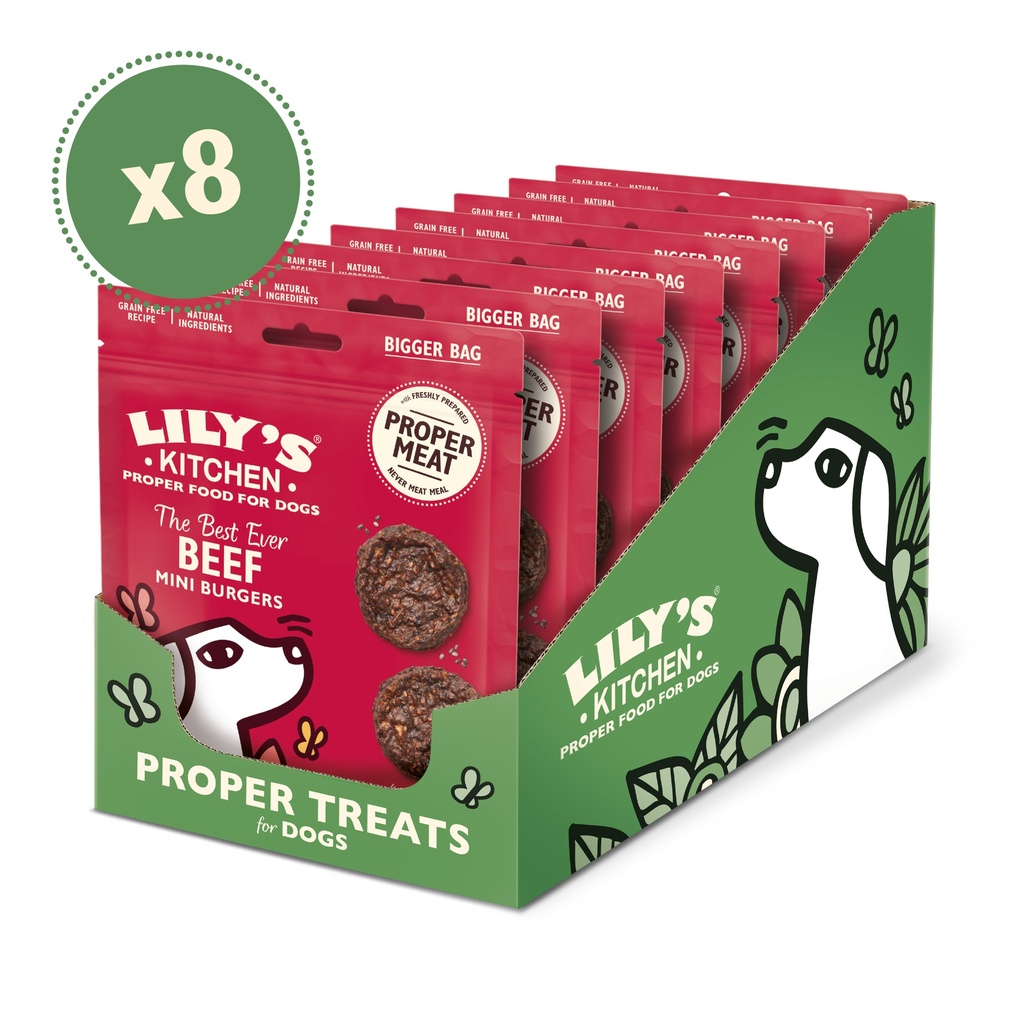 Lilys Kitchen Pet Food - DOG Beef Mini Burgers ZDTSBB70 X 8 X 70g