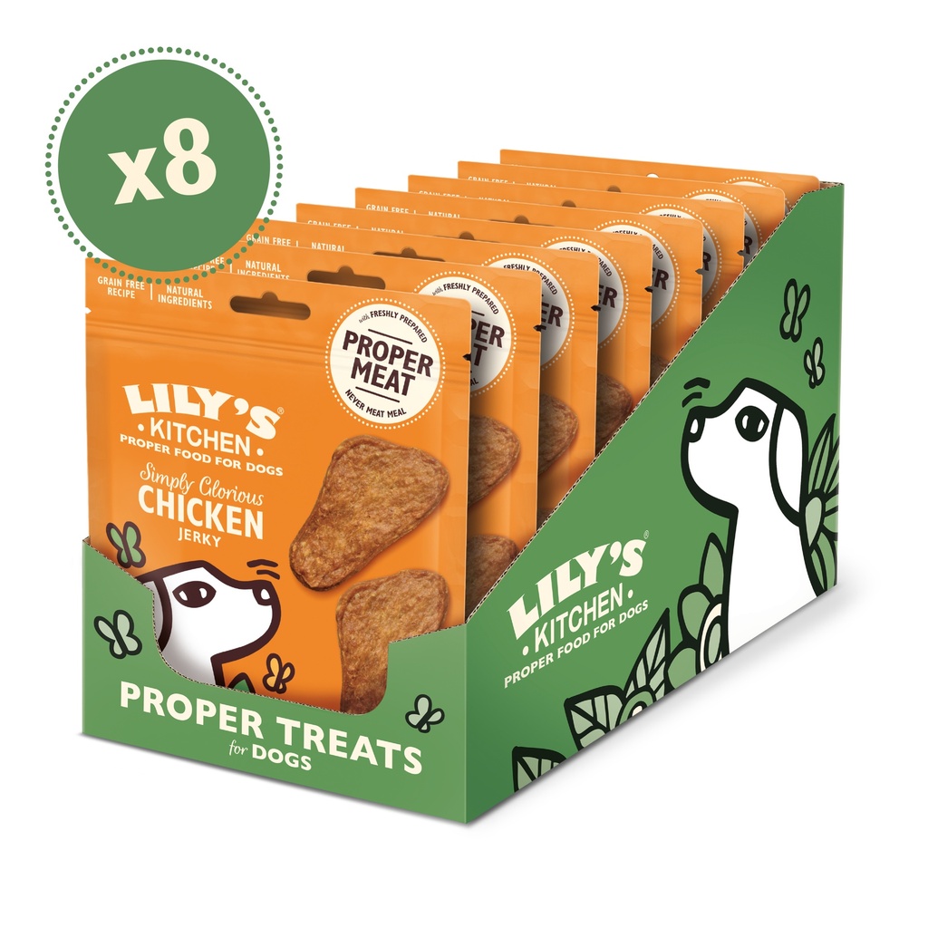Lilys Kitchen Pet Food - DOG JERKY Chicken ZDTSCJ70 X 8 X 70g