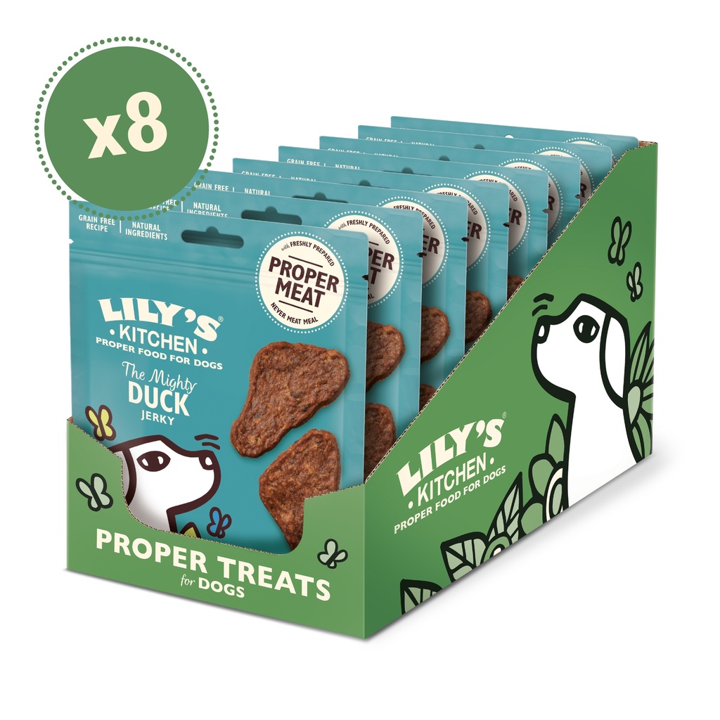 Lilys Kitchen Pet Food - DOG JERKY Duck Mini ZDTSDJ70 X 8 X 70g