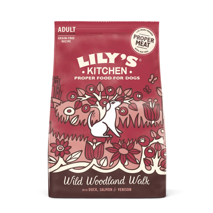LilysKitchen Pet Food - DOG DRY Duck Salmon Venison ZDWW23 X 4 X 2.5kg