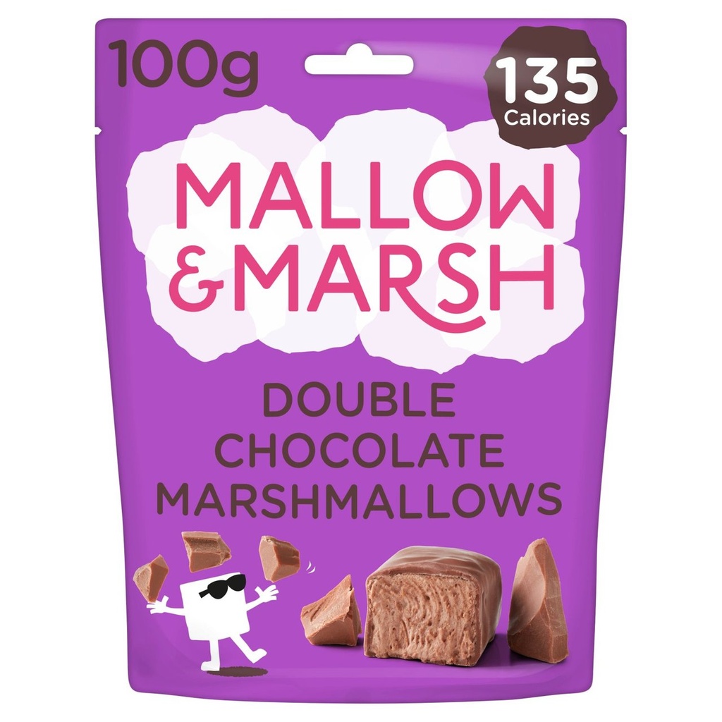 Mallow & Marsh Marshmallows - Double Chocolate X 6 X 100g