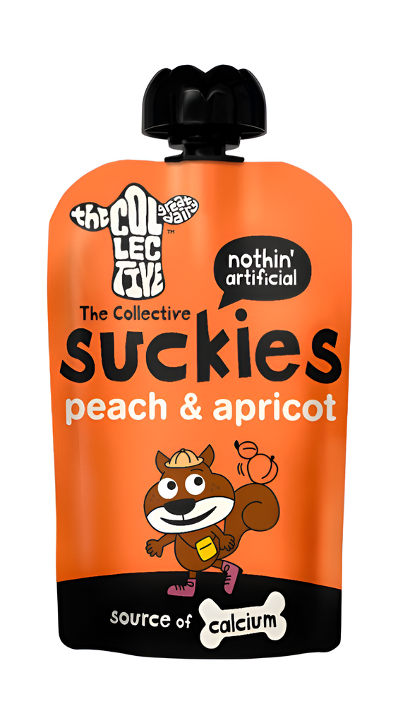 The Collective Suckies Kids Pouches - Peach & Apricot X 6 X 90g