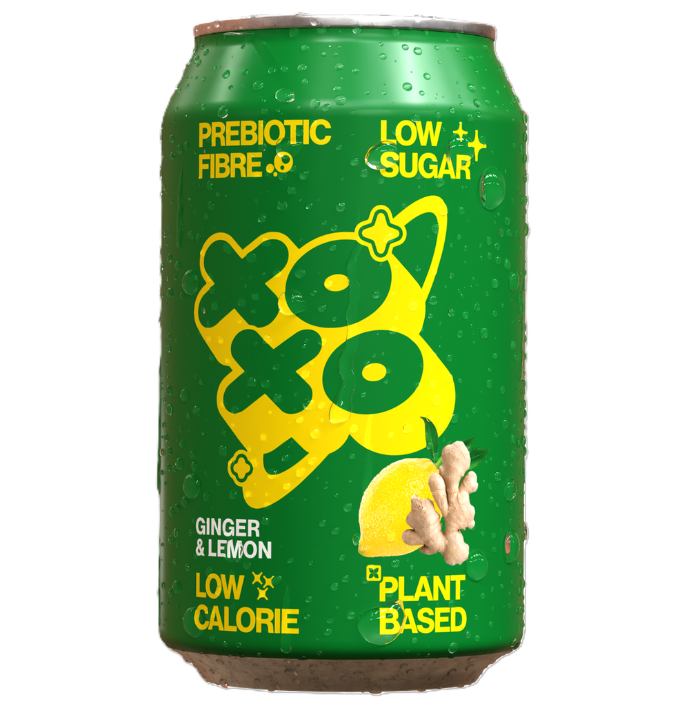 [25% OFF] XOXO Prebiotic Sparkling Soda - Ginger and Lemon X 12 X 330ml