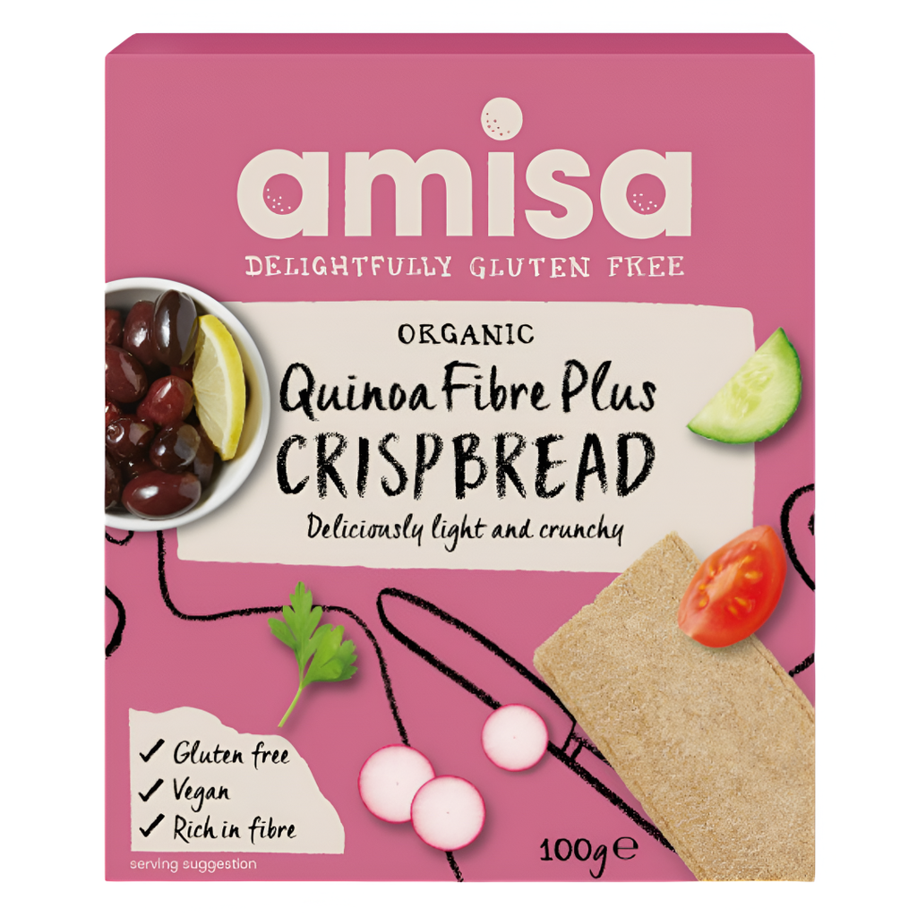 Amisa Organic GF Crispbread - Quinoa Fibre Plus X 12 X 100g