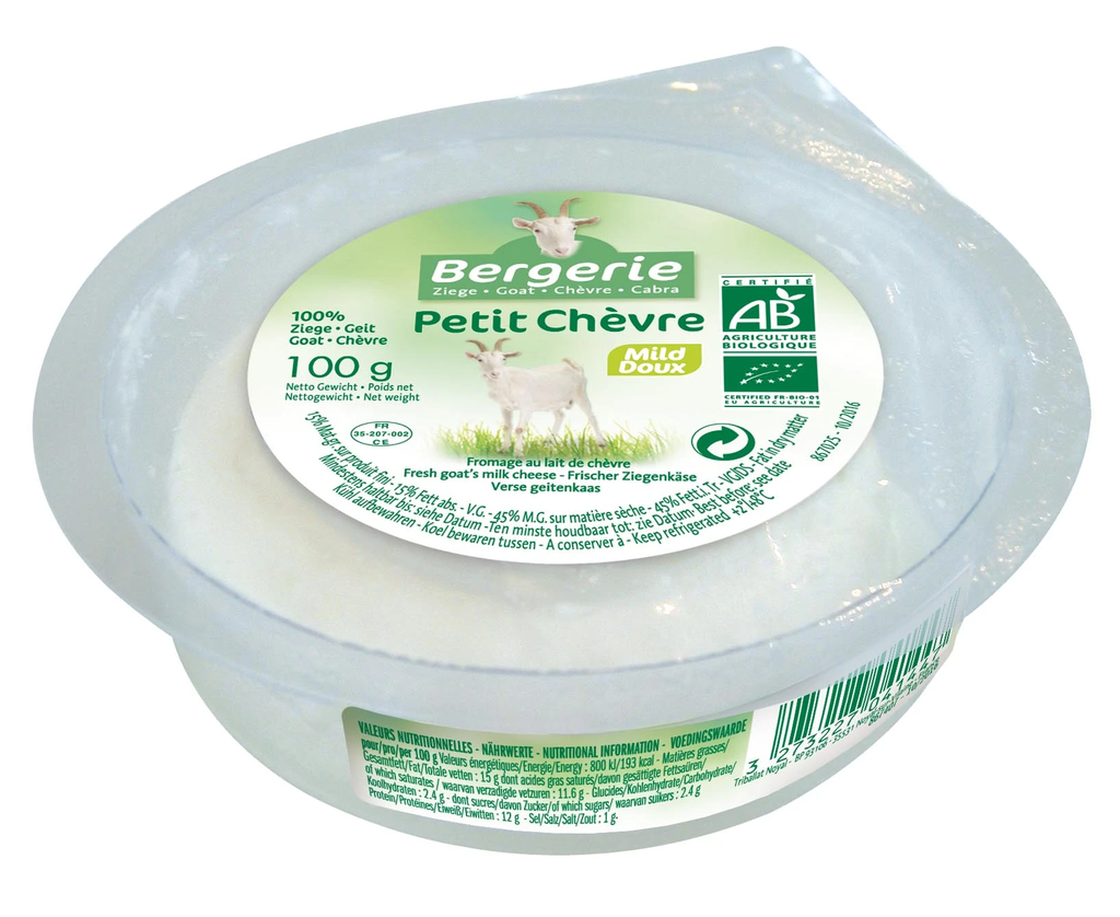 Bergerie Organic Fresh Goats Cheese - Petit Chevre 100g