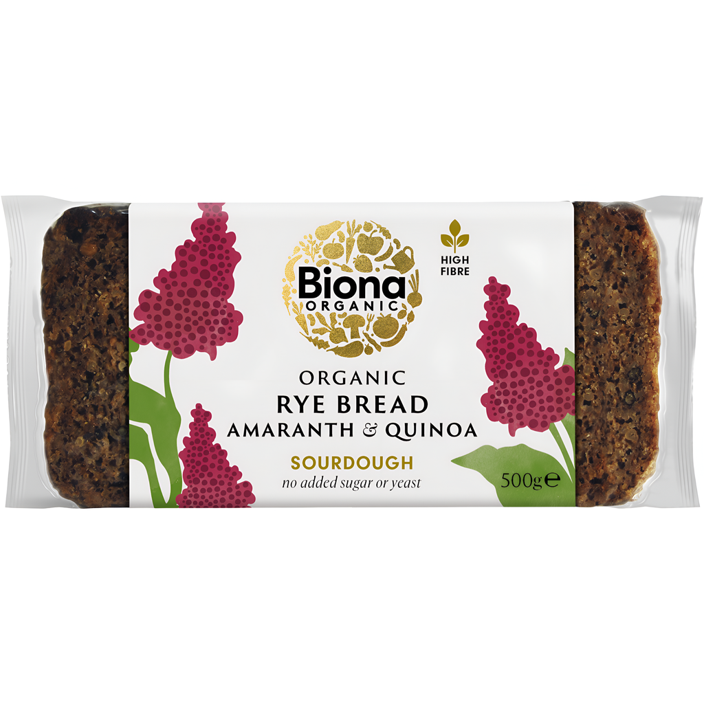 Biona Organic Bread - Rye Amaranth Quinoa X 7 X 500g