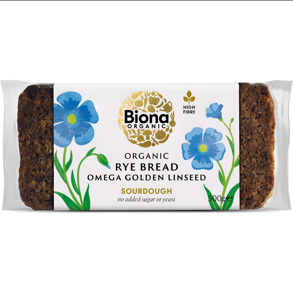 Biona Organic Bread - Rye Omega 3 Linseed X 7 X 500g