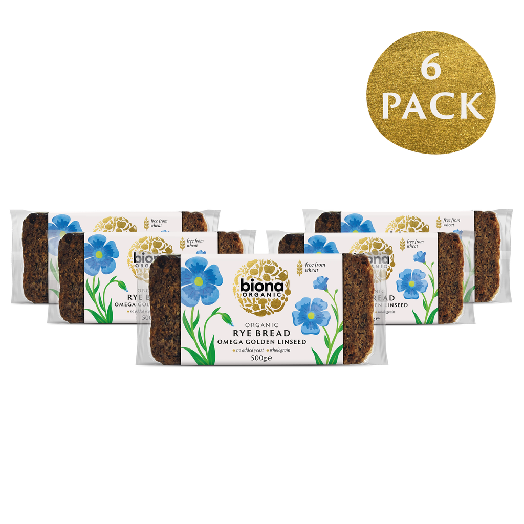 Biona Organic Bread - Rye Omega 3 Linseed X 7 X 500g