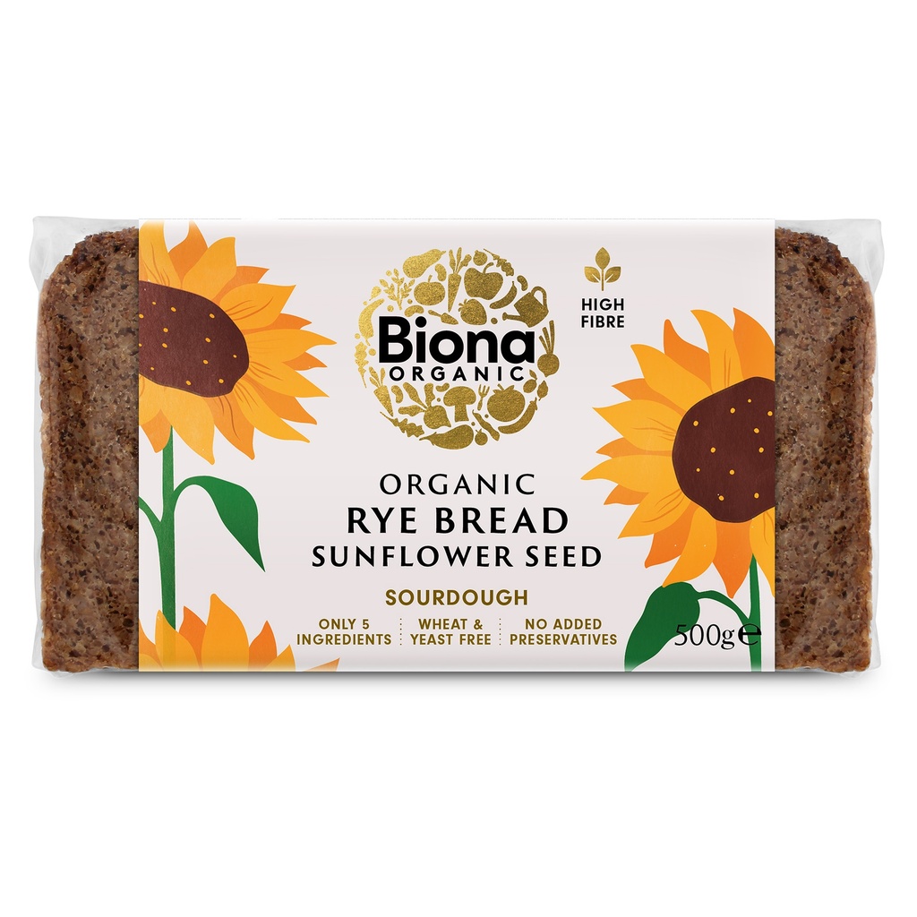 Biona Organic Bread - Rye Sunflower X 7 X 500g