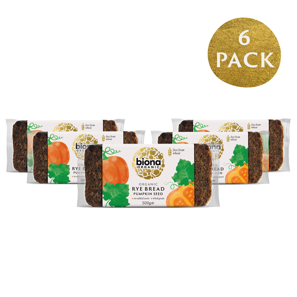 Biona Organic Bread - Rye Pumpkinseed X 7 X 500g