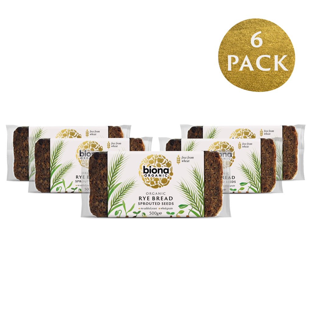 Biona Organic Bread - Rye w/Sprouted Seeds X 7 X 500g