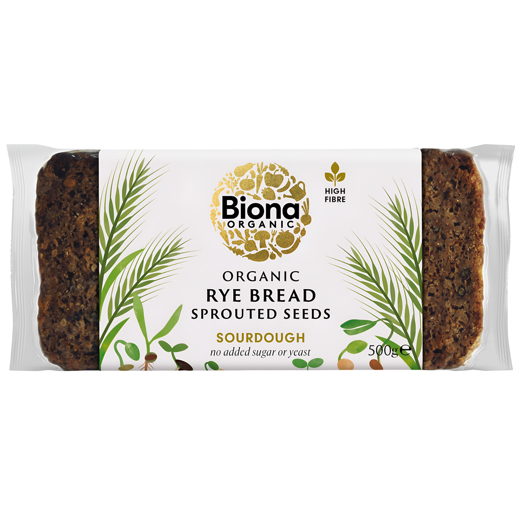 Biona Organic Bread - Rye w/Sprouted Seeds X 7 X 500g